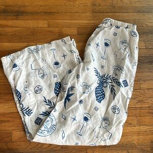 VRG girl Amalfi Print linen pants